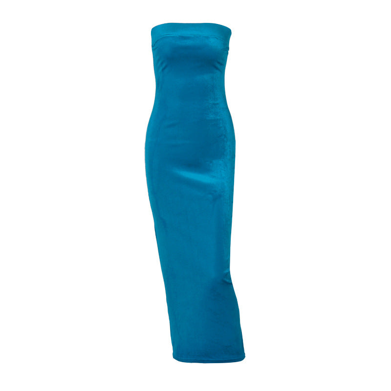 Velour Tube Dress